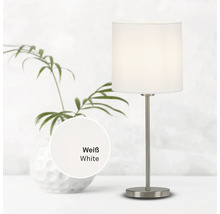 Weisse Tischleuchte mit Lampenschirm