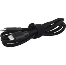 Câble noir USB-C vers micro-USB avec bande Velcro
