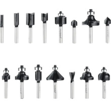 Metabo Jeu de fraises supérieures, différentes fraises pour le travail du bois