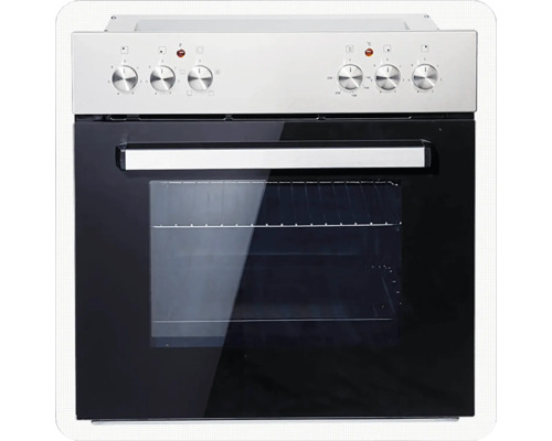 Four encastrable avec boutons de commande et porte en verre