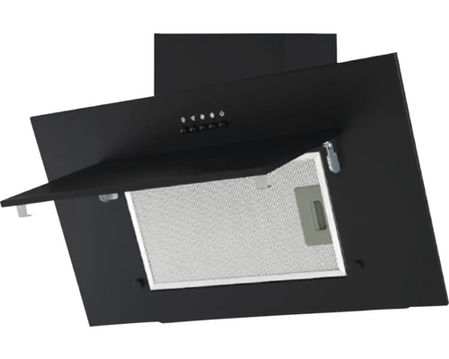 Hotte aspirante noire avec filtre métallique