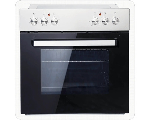 Cuisinière électrique avec panneau de commande et porte en verre