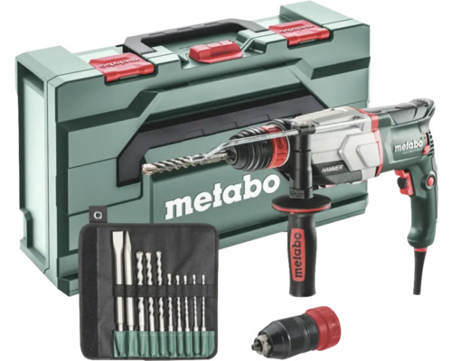 Marteau perforateur Metabo avec jeu de forets et coffret à outils