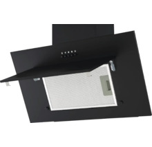 Hotte aspirante noire avec filtre à graisse