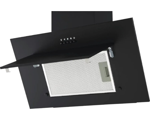 Hotte aspirante noire avec filtre à graisse