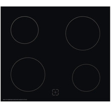 Table de cuisson vitrocéramique avec quatre zones de cuisson