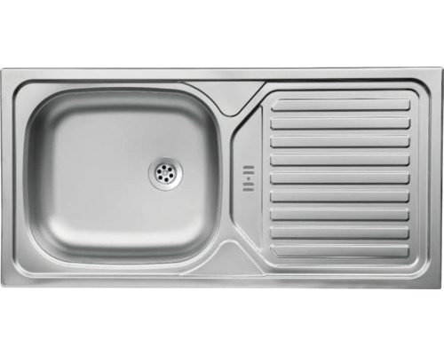 Évier en acier inoxydable avec égouttoir