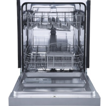 Lave-vaisselle ouvert avec paniers à vaisselle