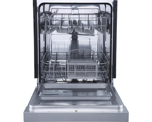 Lave-vaisselle ouvert avec paniers pour la vaisselle et les couverts