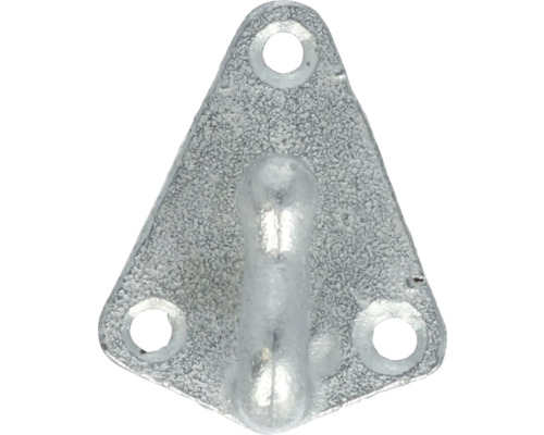 Crochet mural triangulaire en métal avec trois trous de perçage