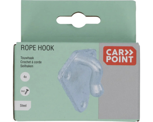 Crochets de corde en acier, lot de 4