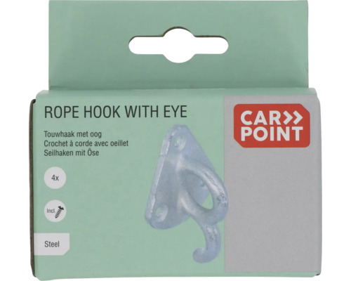 Emballage de quatre crochets de corde avec œillet en acier