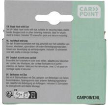 Ensemble de quatre crochets de câble en acier avec oeillet et douze vis pour la fixation de câbles aux remorques