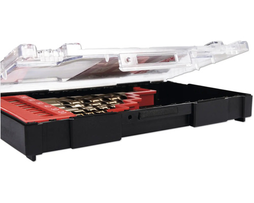 Jeu de forets dans une mallette en plastique ouverte