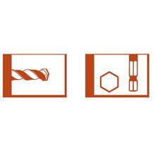 Symbole pour foret et porte-outil