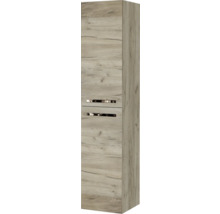 Armoire haute avec deux tiroirs et texture bois
