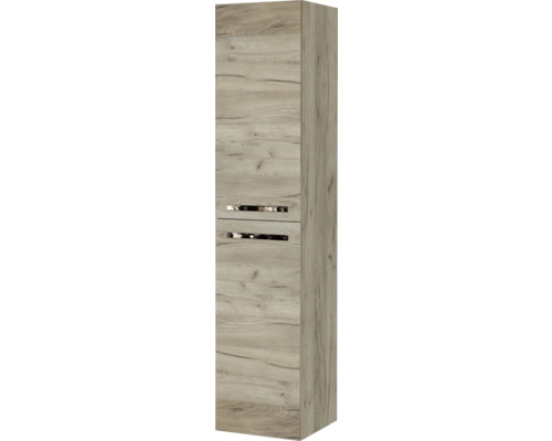 Armoire haute avec deux tiroirs et texture bois