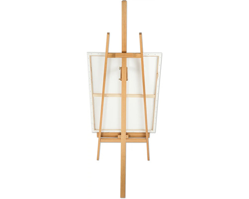 Chevalet en bois avec toile vue de derrière