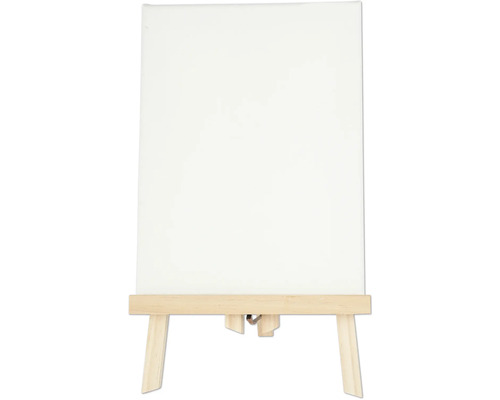 Toile vierge sur chevalet en bois