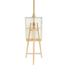 Staffelei aus Holz mit Leinwand