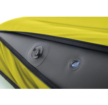 Gros plan d'un canapé gonflable avec valves