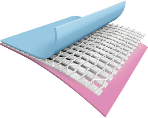 Mehrschichtiger Bodenbelag mit Vliesstruktur