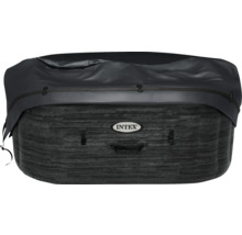 Intex Logo auf einem Whirlpool mit Abdeckung