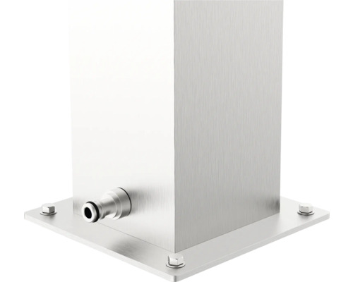 Edelstahlsäule mit Wasseranschluss