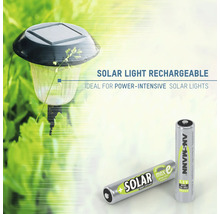 Solarleuchte und wiederaufladbare Batterien für Solarleuchten