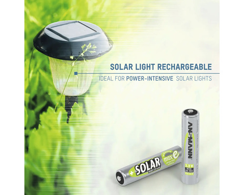 Solarleuchte und wiederaufladbare Batterien für Solarleuchten