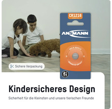 Ansmann CR1216 Lithium Batterie im kindersicheren Design