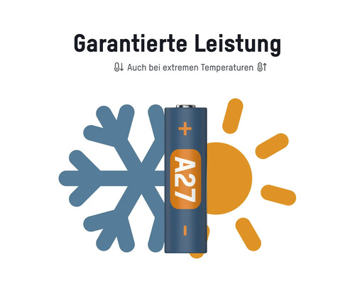 A27 Batterie mit Leistung bei extremen Temperaturen