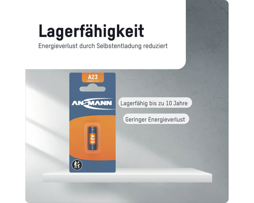 Ansmann A23 Alkaline Batterie in Blisterpackung
