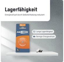 Ansmann Knopfzelle SR66, lange Lagerfähigkeit, geringer Energieverlust