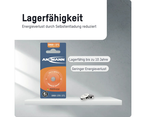 Ansmann Knopfzellenbatterie SR69/371 im Blisterpack