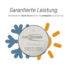 Ansmann Silberoxid Knopfzelle SR57/395 für Geräte mit garantiert hoher Leistung