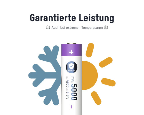 Batterie mit Leistung unter extremen Temperaturen