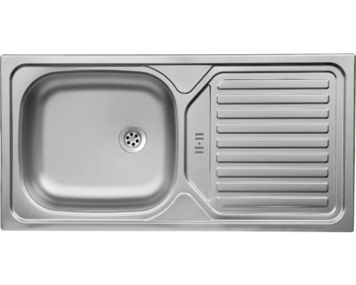 Évier en acier inoxydable avec égouttoir