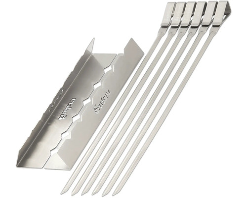 Grillspieße mit Halter aus Edelstahl