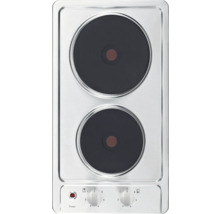 Plaque de cuisson électrique avec deux plaques chauffantes et commandes