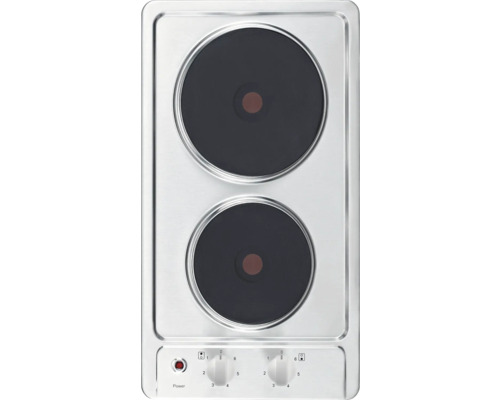 Plaque de cuisson électrique avec deux plaques chauffantes et commandes