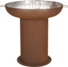 Brasero en acier sur colonne