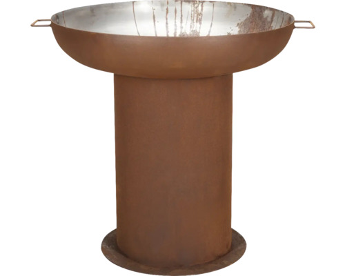 Brasero en acier sur colonne