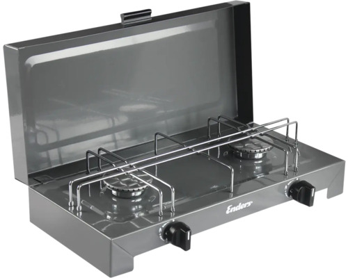 Réchaud à gaz Enders avec deux brûleurs et couvercle