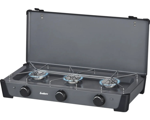 Réchaud à gaz Enders avec trois brûleurs et couvercle
