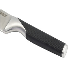 Manche d'un couteau de cuisine en acier inoxydable et plastique