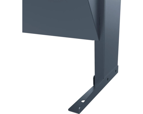 Detailansicht eines Metalltischbeins