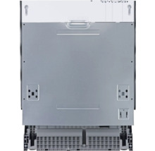 Vue arrière d'un lave-vaisselle montrant l'installation et les connexions.