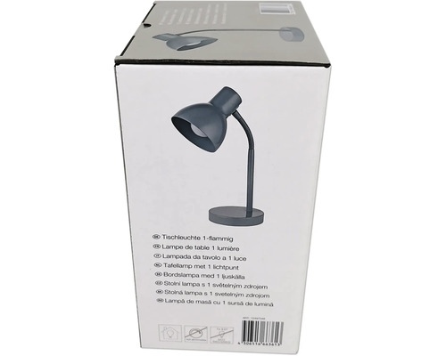 Verpackung einer einflammigen Tischleuchte