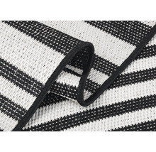 Vue détaillée d'un tapis rayé